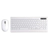 Wireless Keyboard Mouse Combo 2.4G USB for iOS Windows 10/7/XP Android white