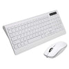 Wireless Keyboard Mouse Combo 2.4G USB for iOS Windows 10/7/XP Android white