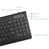 Wireless Keyboard Mouse Combo 2.4G USB for iOS Windows 10/7/XP Android black