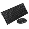 Wireless Keyboard Mouse Combo 2.4G USB for iOS Windows 10/7/XP Android black