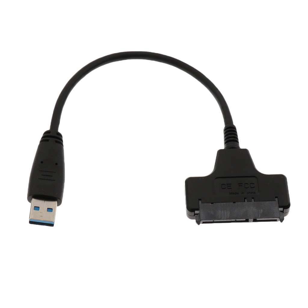 USB 3.0 Male to SATA 7+15 Pin Adapter Cable for 2.5 inch HDD Hard Disk Drive