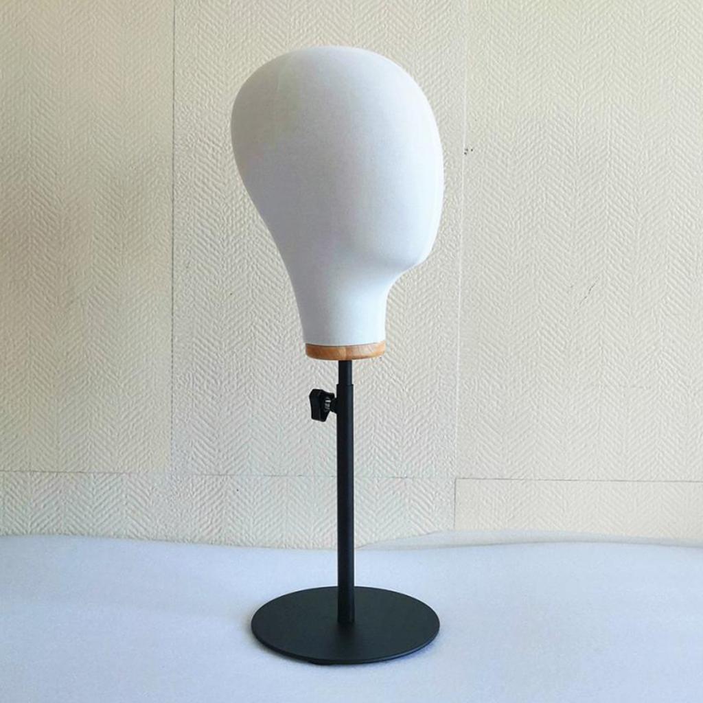 21'' Wig Mannequin Head Hat Holder Display Manikin w/ Adjustable Stand White