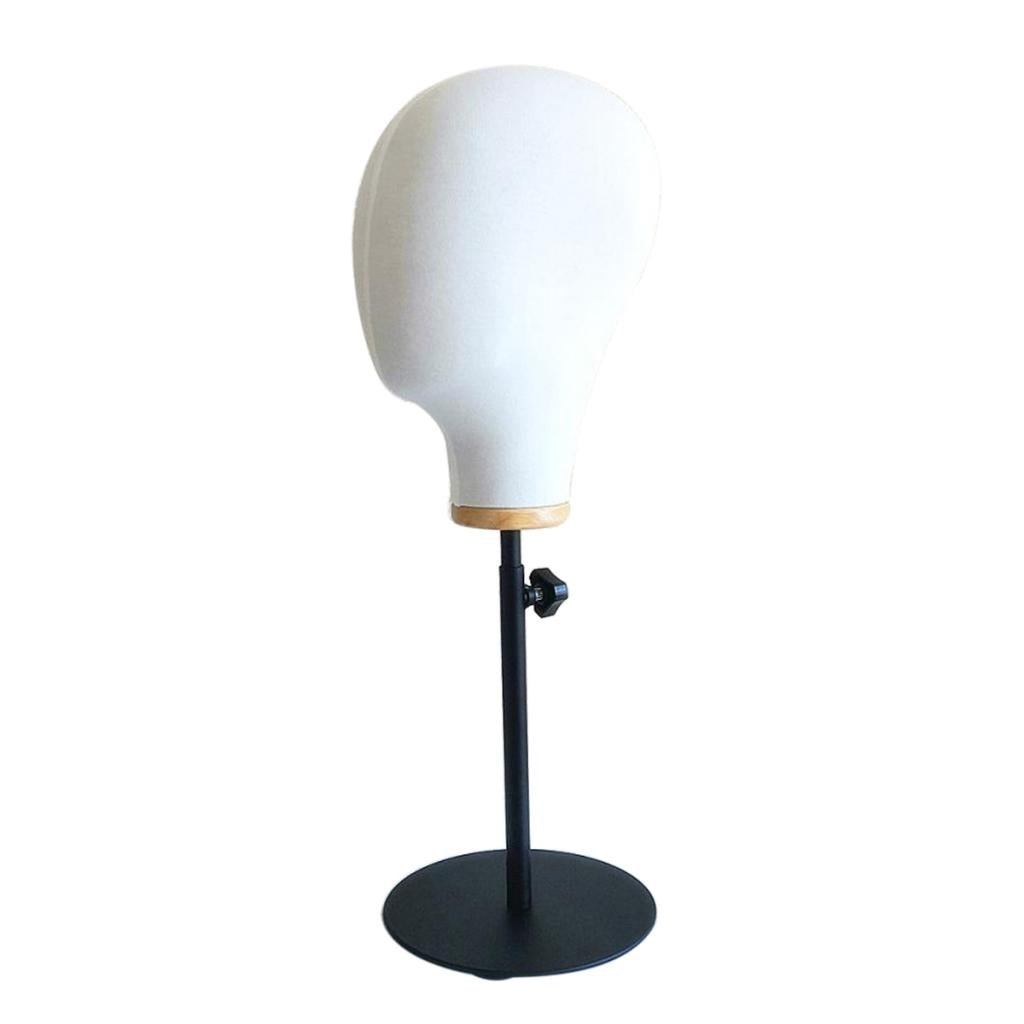 21'' Wig Mannequin Head Hat Holder Display Manikin w/ Adjustable Stand White