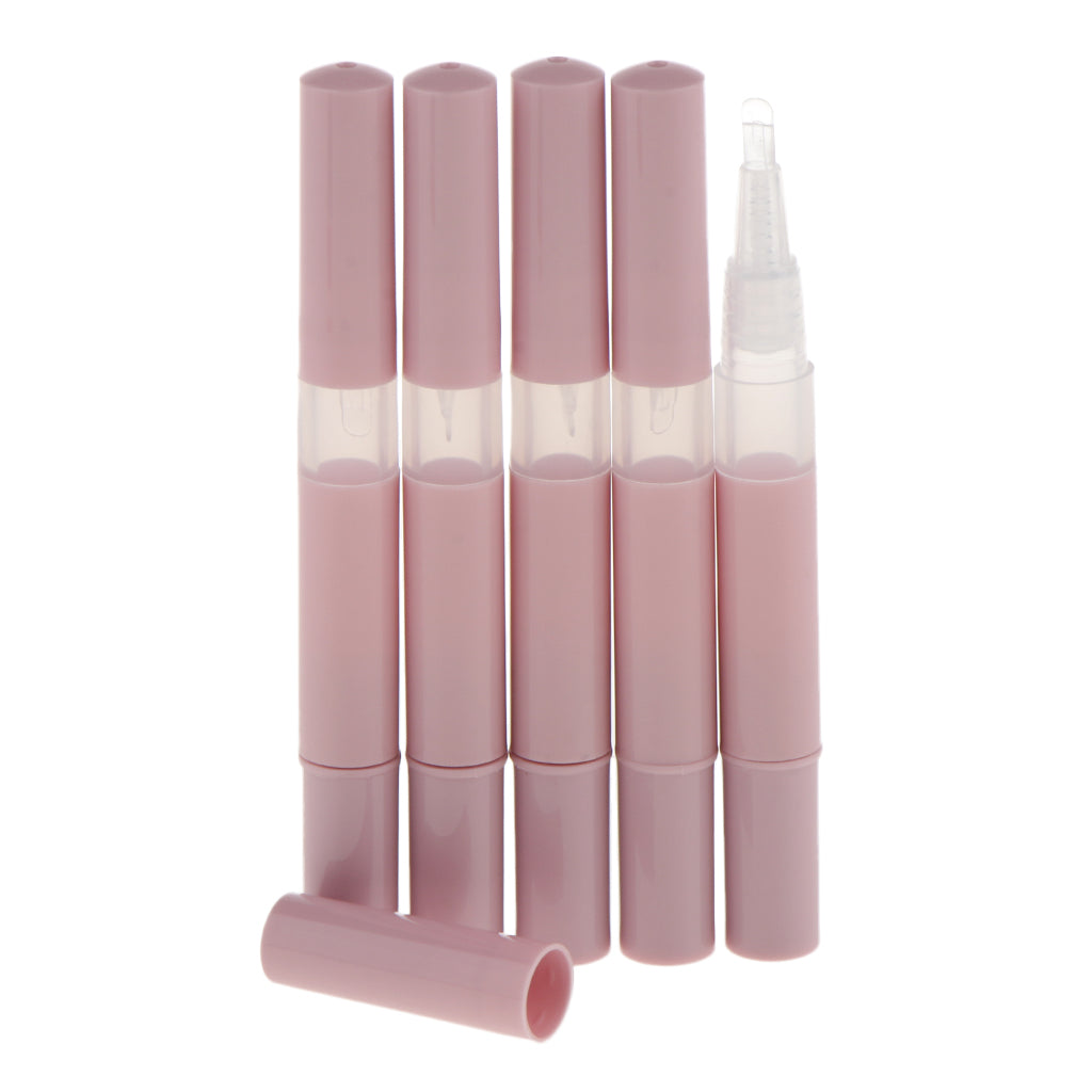 5x 3ml Empty Nail Oil Pen Lip Gloss Tubes Travel Cosmetic Container Tube Pink