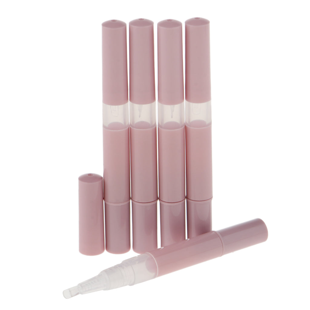 5x 3ml Empty Nail Oil Pen Lip Gloss Tubes Travel Cosmetic Container Tube Pink