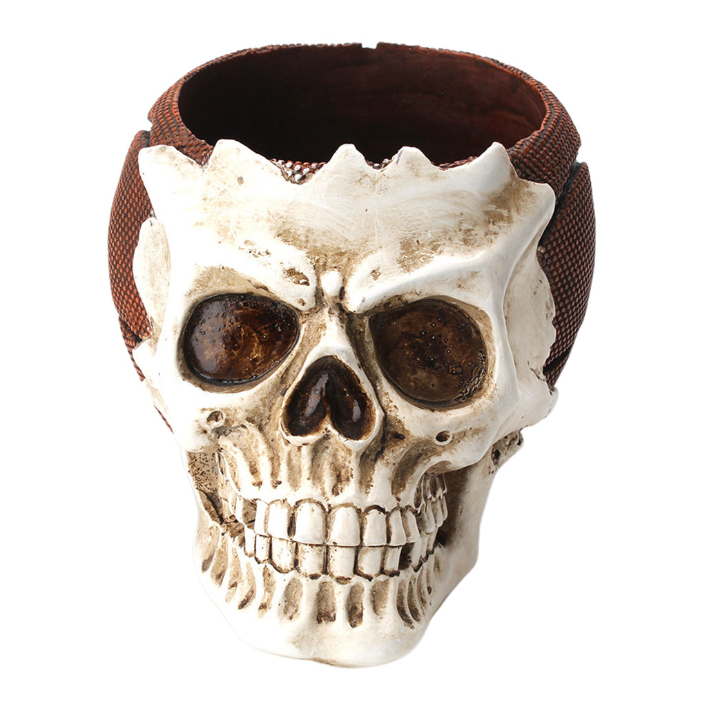 Basketball Skull Desk Organiser Cup Holder Tableware Makeup Brush Storage