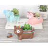 Resin Succulent Pot Cacti Plant Box Fairy Garden Decoration DIY Brown Bear