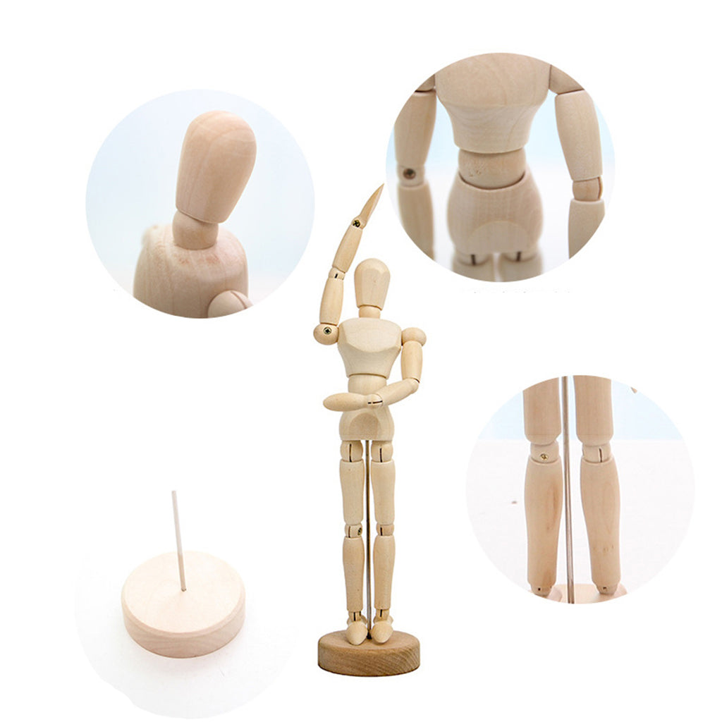 Wooden Joint Man Model Ornament L