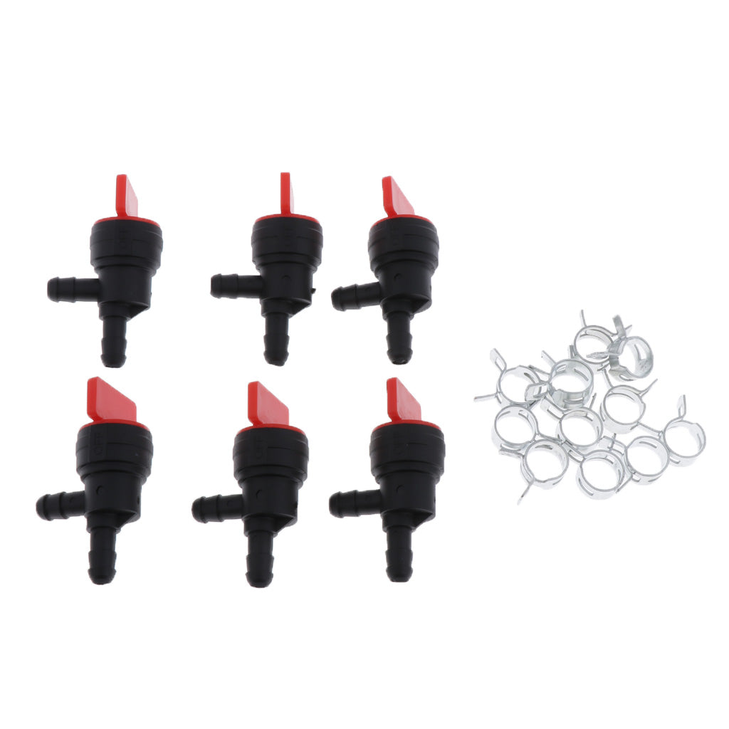 6x 1/4" 90 Degree Fuel Shut Off Valve For Tecumseh 35857