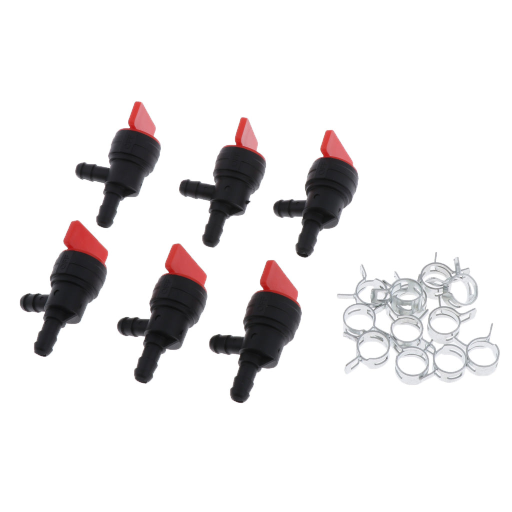 6x 1/4" 90 Degree Fuel Shut Off Valve For Tecumseh 35857