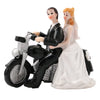 Wedding Bride Groom Couple Motorcycle Resin Figurine Cake Topper Decoration