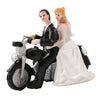 Wedding Bride Groom Couple Motorcycle Resin Figurine Cake Topper Decoration