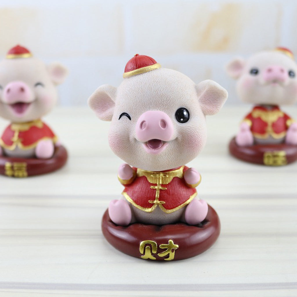 Lovely Happy Pig Shaking Head Piggy Kids Toy Dashboard Decoration Property