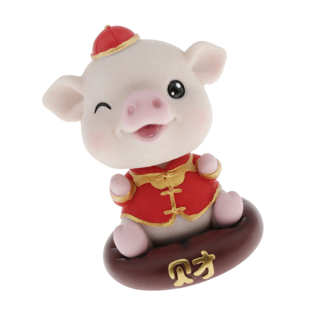 Lovely Happy Pig Shaking Head Piggy Kids Toy Dashboard Decoration Property