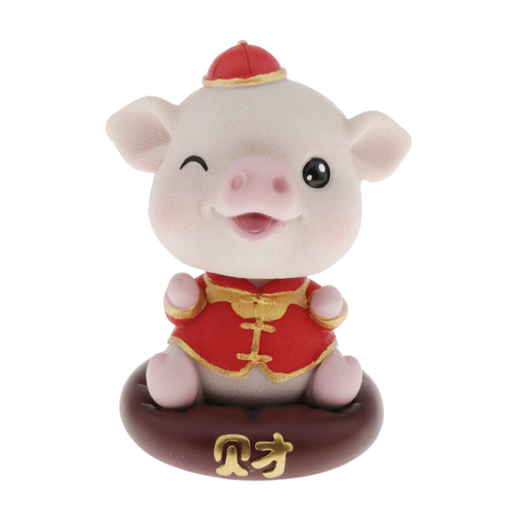 Lovely Happy Pig Shaking Head Piggy Kids Toy Dashboard Decoration Property
