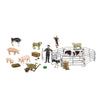 Simulation Plastic Farm Animals Model Series with Fence Kids Pretend Toys