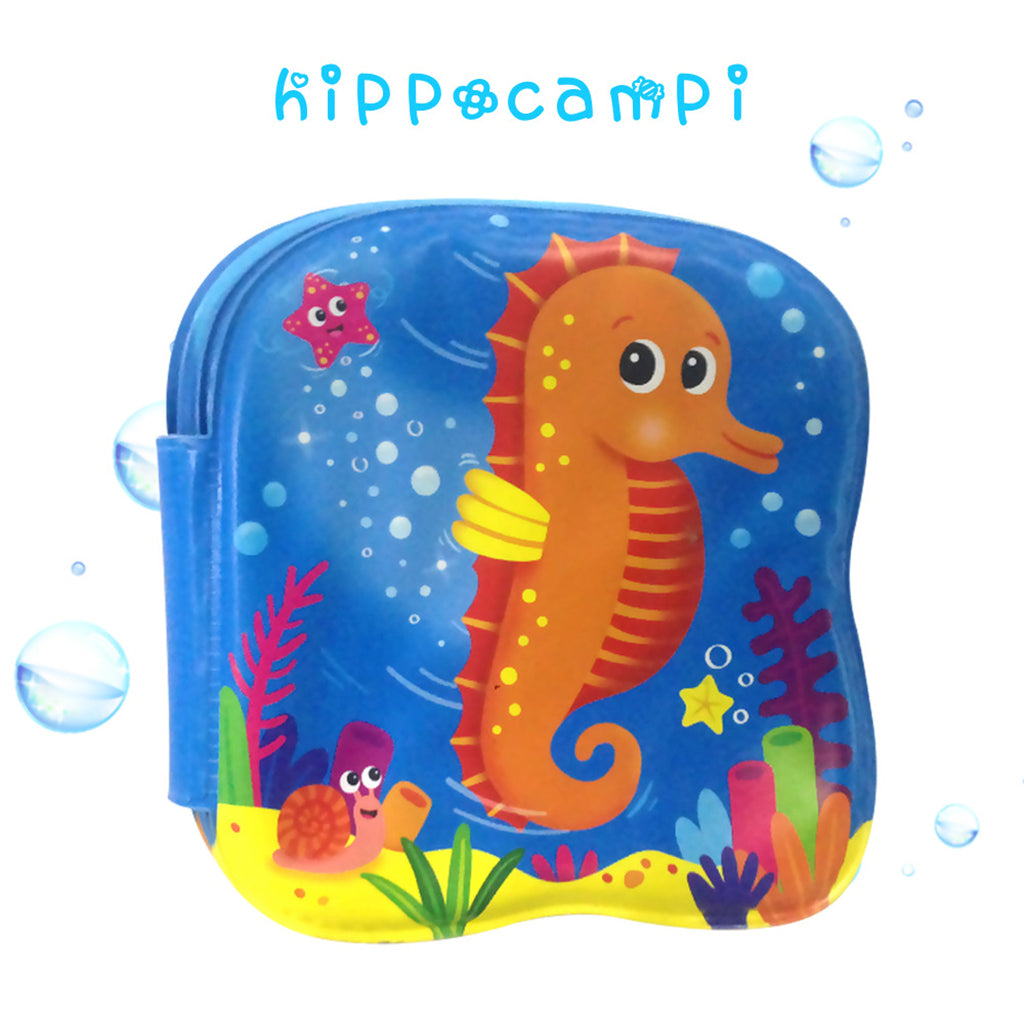 Inflatable Water Filled Cushion Bath Book for Baby Infant Swim Toy Sea Horse