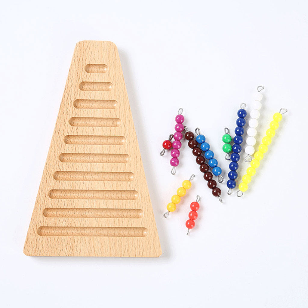 Montessori Math Materials Colored Bead Stairs Early Preschool Learning Toys