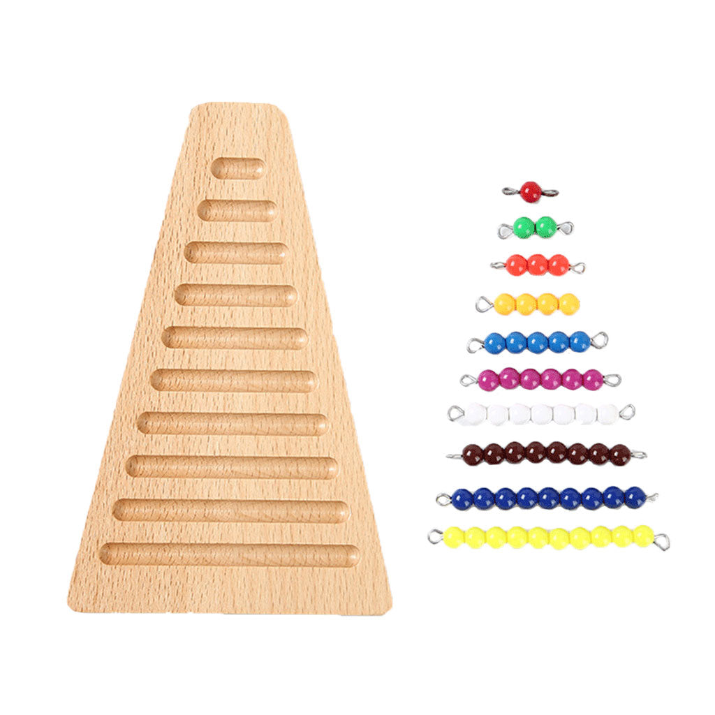 Montessori Math Materials Colored Bead Stairs Early Preschool Learning Toys