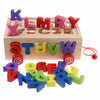 Toddler Wood Shape Sorter Car Pull Along Toy Block Puzzle Development Letter