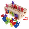 Load image into Gallery viewer, Toddler Wood Shape Sorter Car Pull Along Toy Block Puzzle Development Letter