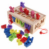 Toddler Wood Shape Sorter Car Pull Along Toy Block Puzzle Development Letter