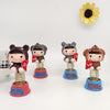 4 Pieces Mini Cartoon Figures Home Car Desktop Decorations Figurine Play Set