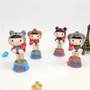 4 Pieces Mini Cartoon Figures Home Car Desktop Decorations Figurine Play Set