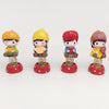 4 Pieces Mini Cartoon Statue Home Car Desktop Decorations Figurine Play Set