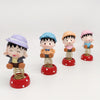 4 x Mini Cartoon Boy Figures Home Car Desktop Decorations Figurine Play Set