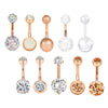 10PCS Lot Body Piercing Labret Tongue Eyebrow Barbells Mix Jewelry Rose Gold