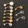 10PCS Lot Body Piercing Labret Tongue Eyebrow Barbells Mix Jewelry Rose Gold