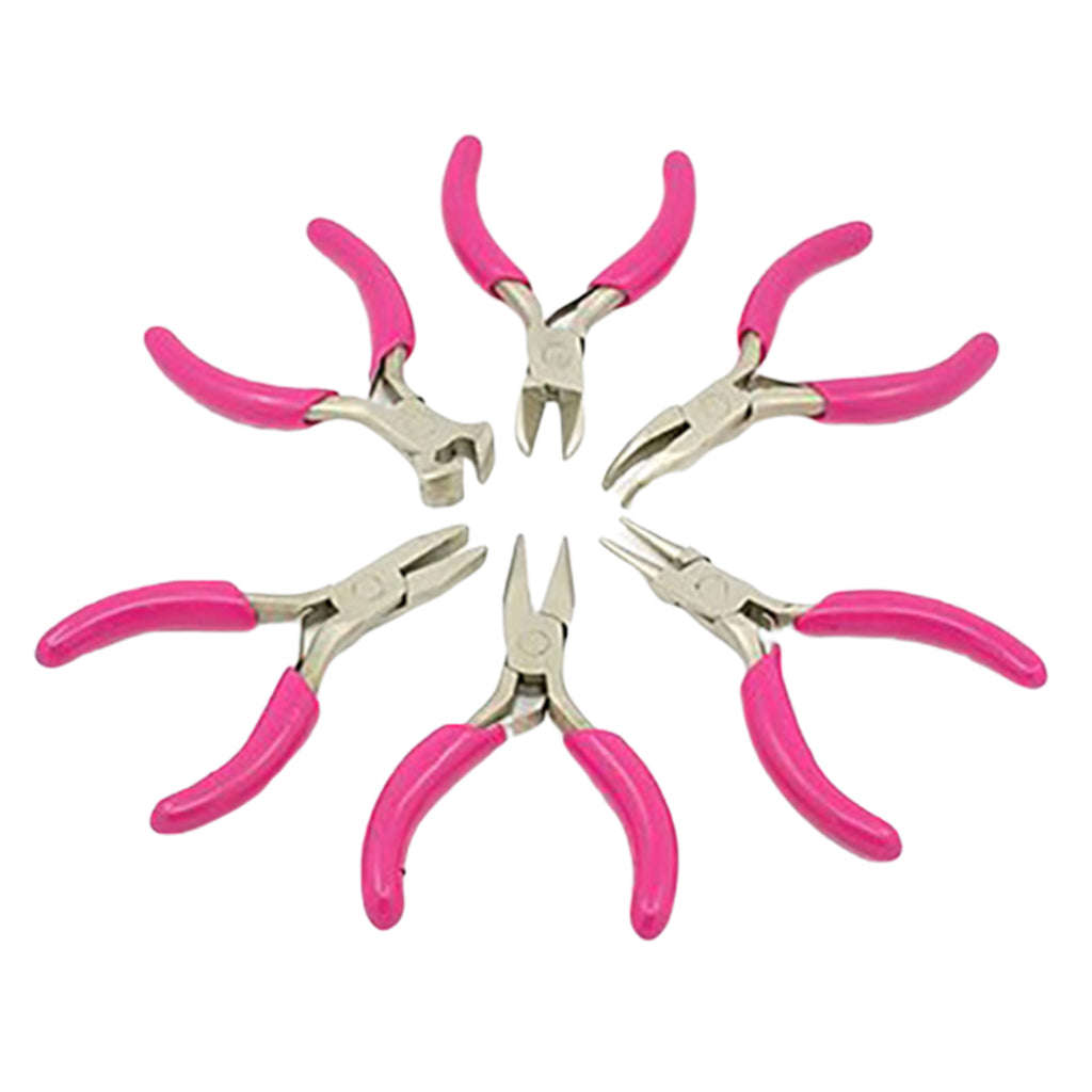 6pcs Mini Pliers Beading Jewelry Making Design Repair Supplies Kit Tool Set