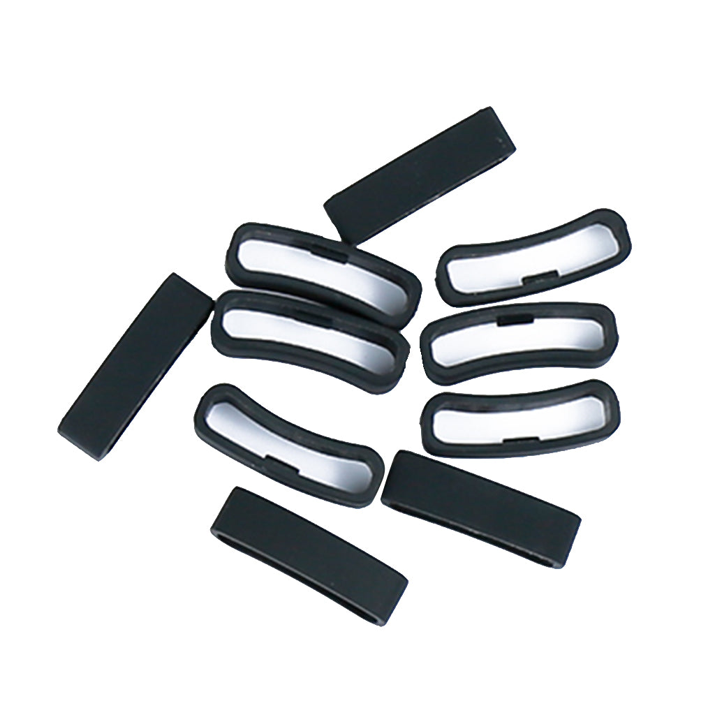 10Pack Watch Silicone Fastener Rings  Black 1