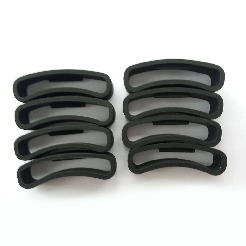 10Pack Watch Silicone Fastener Rings  Black 1