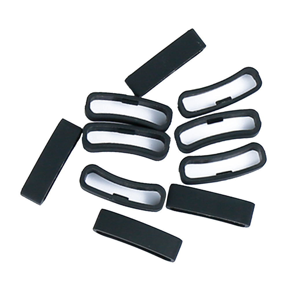 10Pack Watch Silicone Fastener Rings  Black 1