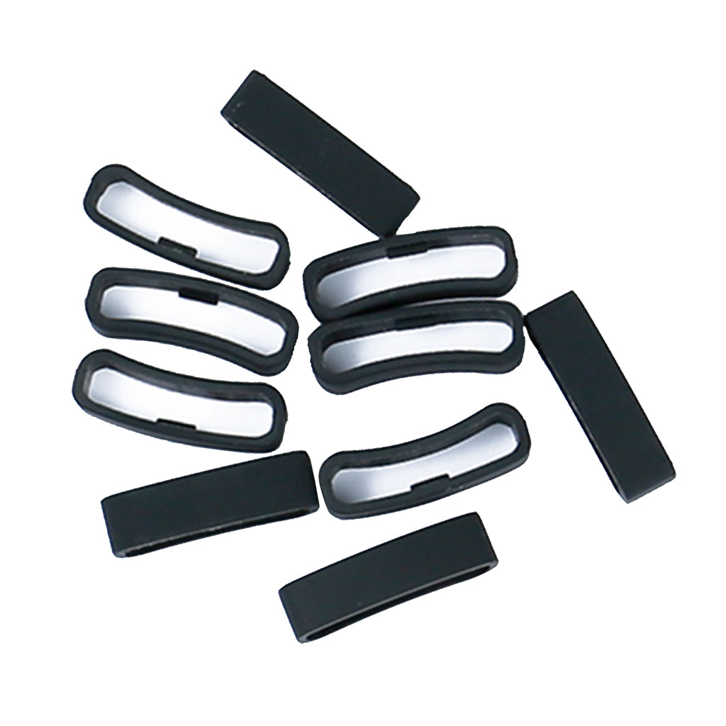 10Pack Watch Silicone Fastener Rings  Black 1