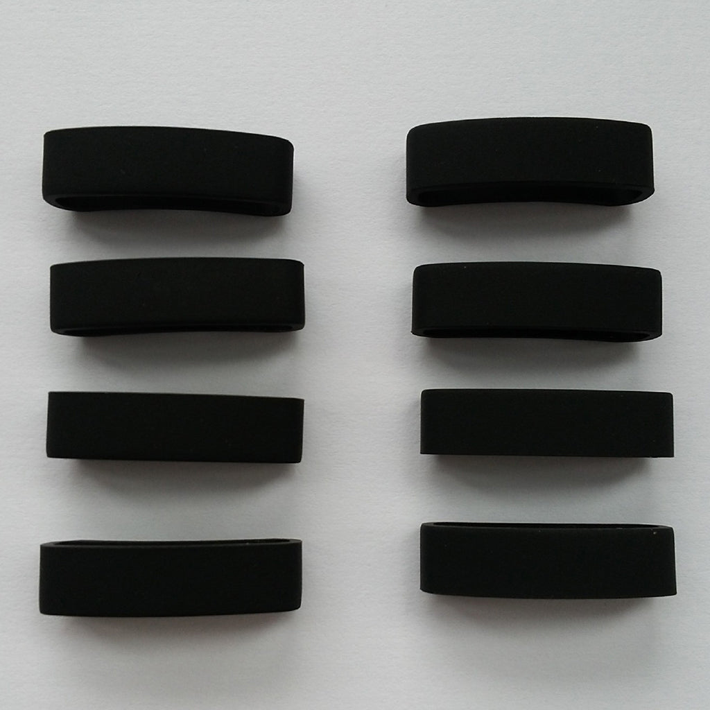 10Pack Watch Silicone Fastener Rings  Black 1