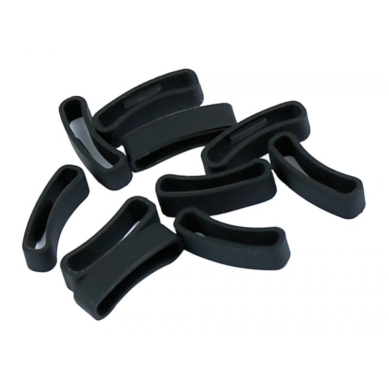 10Pack Watch Silicone Fastener Rings  Black 2