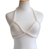 Adjustable Harness Bikini Pearl Necklace Body Chain Bra Fashion Jewelry