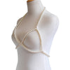 Adjustable Harness Bikini Pearl Necklace Body Chain Bra Fashion Jewelry