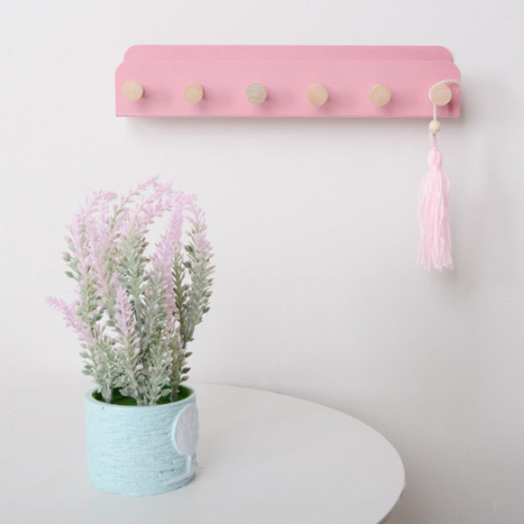 Iron Wall Mounted Shelf Home Storage Display Rack Pink