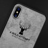 Luxury Shockproof Soft Cloth Back Cover Case For iPhone XS Gray