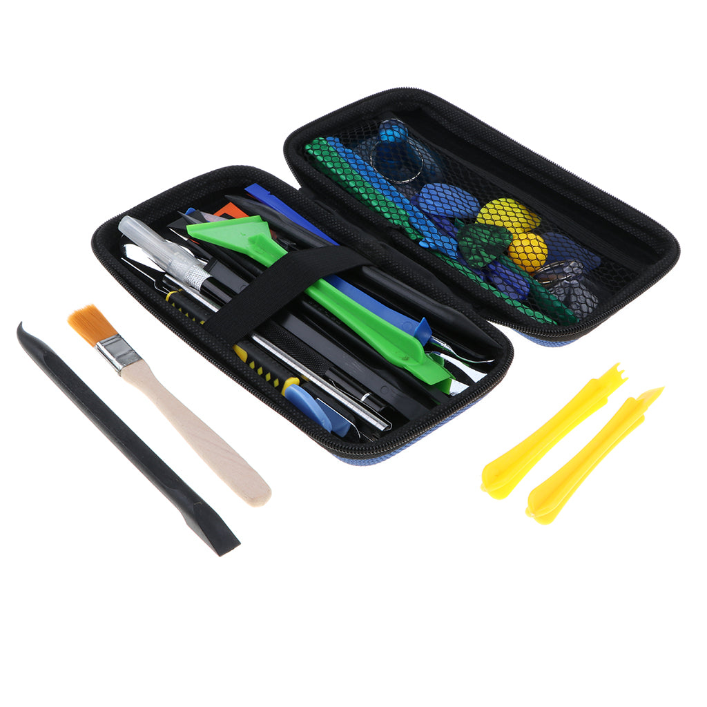 43x Professional Opening Pry Tool, Repair Tools Set Tweezers,Knife,Brush Kit