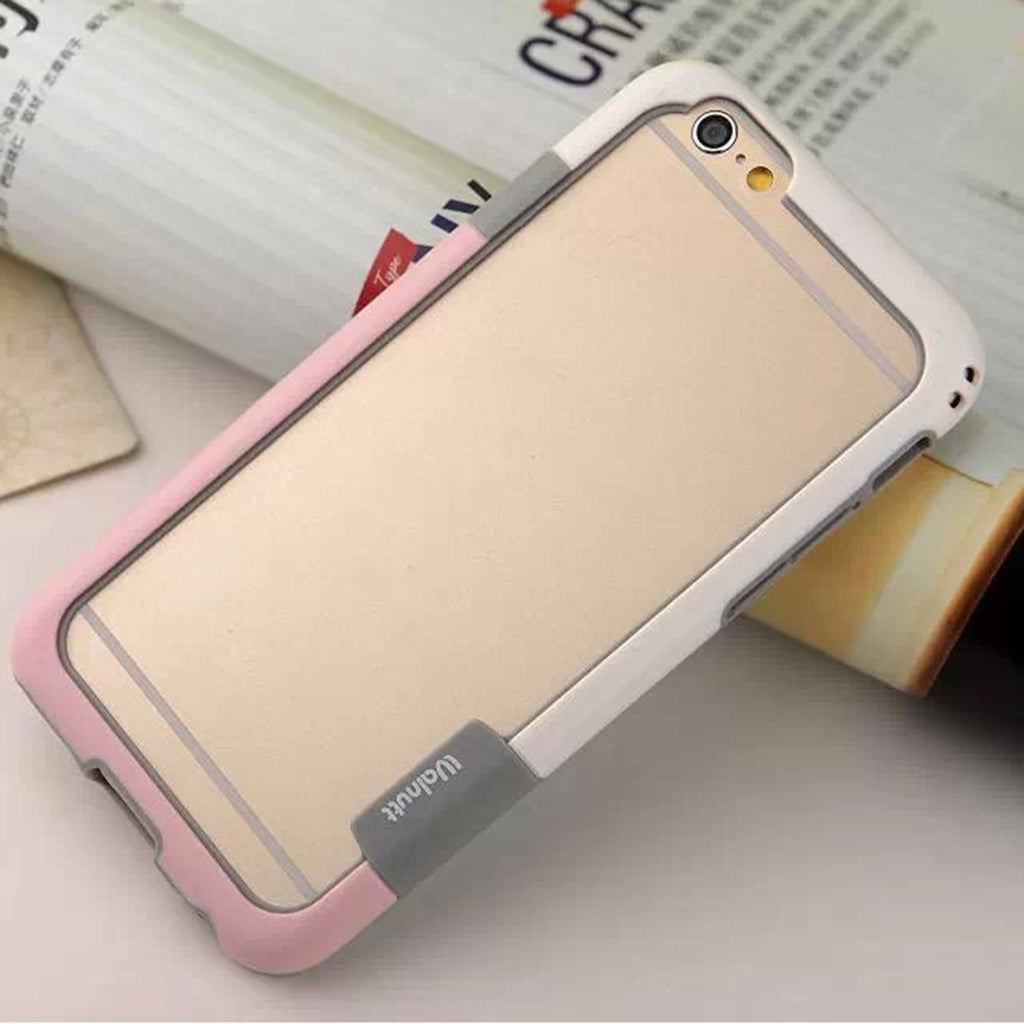 Soft Silicone Anti-drop Protection Case For iphone 7P/8P pink and white