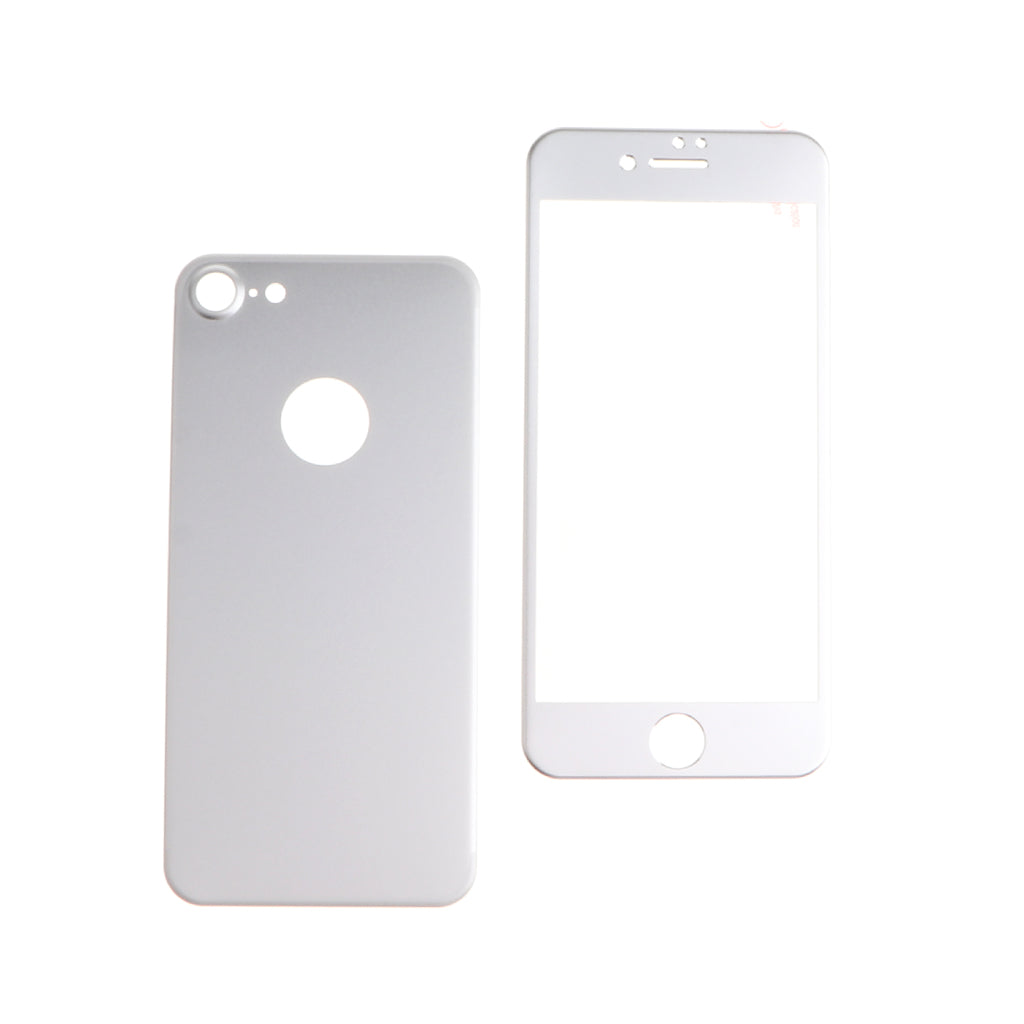 3D Tempered Glass Film Full Cover Screen Protector for iPhone 7 Silver