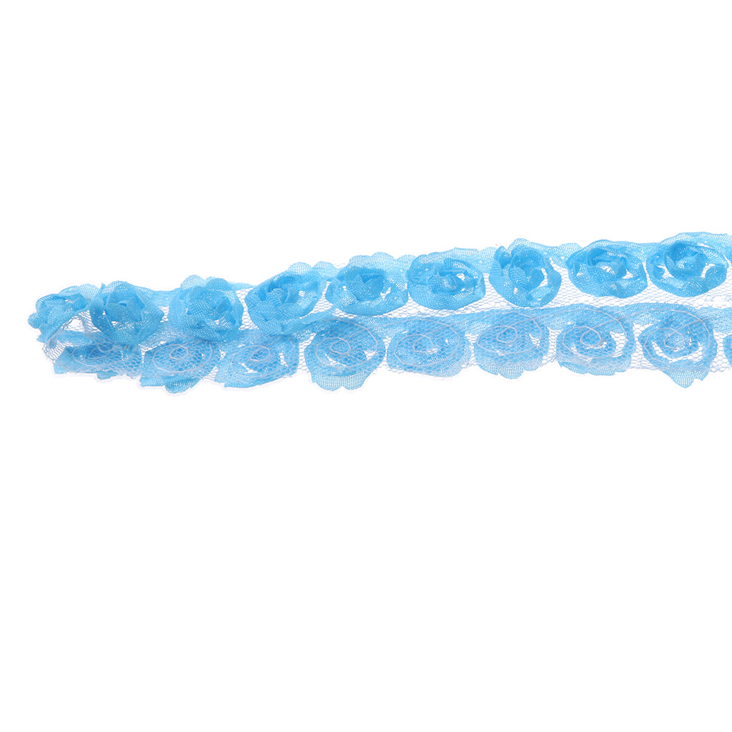 Cute Rose Flower Strap Charms for cell phone decorations, clothes blue