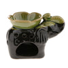 Elephant Backflow Censer Cones Burner Candle Tealight Holder Home Decor Green