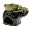 Elephant Backflow Censer Cones Burner Candle Tealight Holder Home Decor Green