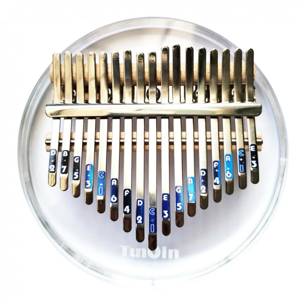 17 Keys Thumb Piano Kalimba Acylic Clear Portable Beginner Piano